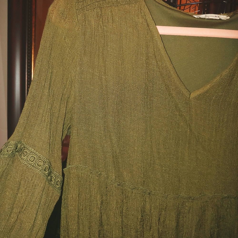 Long sleeves mini dress